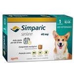 Ficha técnica e caractérísticas do produto Simparic Anti Pulgas Cães de 10,1 a 20 Kg - 40 Mg 01 Comprimido - Zoetis
