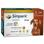 Ficha técnica e caractérísticas do produto Simparic Anti Pulgas e Carrapatos Cães de 5,1 a 10 KG - 20 Mg 01 Comprimido - Zoetis