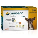 Ficha técnica e caractérísticas do produto Simparic Antipulgas Cães 1,3 a 2,5kg 1 Comprimido 5mg