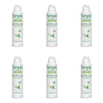 Ficha técnica e caractérísticas do produto Simple Glente Care Desodorante Aerosol Feminino 150ml (Kit C/06)