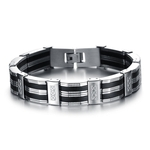 Ficha técnica e caractérísticas do produto Bracelet Simples Generoso Homens Silica Gel All Matching Bracelet
