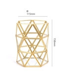 Ficha técnica e caractérísticas do produto Simples Irregular composição de vidro do ouro escova de armazenamento Bucket Inserida Vase