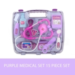 Ficha técnica e caractérísticas do produto Brand New Simulação Toy menina estetoscópio Set Suitcase Medicine Box Pretendl Jogo Doctor Toy
