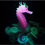 Ficha técnica e caractérísticas do produto Redbey Simular Silicone Veja paisagem do cavalo com Fluorescent & Luminous ornamento Effect para Aquarium Fish Tank Decoração