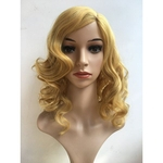 Ficha técnica e caractérísticas do produto Fashion Afro Long Blond Curly Hair Synthetic Wigs Hair With Bangs African American For Black Women In Stock High Temperature Fiber