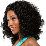 Ficha técnica e caractérísticas do produto Sintética rendas frente perucas para mulheres Afro Kinky Curly Glueless resistente ao calor peruca (cor: Loiro / Preto Mix Dark Brown)