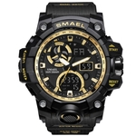 Ficha técnica e caractérísticas do produto SMAEL Men Sport Watch Dual Display Analog Digital LED Electronic Wrist Watches