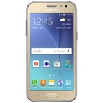 Ficha técnica e caractérísticas do produto Smartphone Samsung Galaxy J2 Duos J200BT, 4G Android 5.1 Quad Core 1.1 GHz 8GB Câmera 5MP Tela 4,7 Dourado
