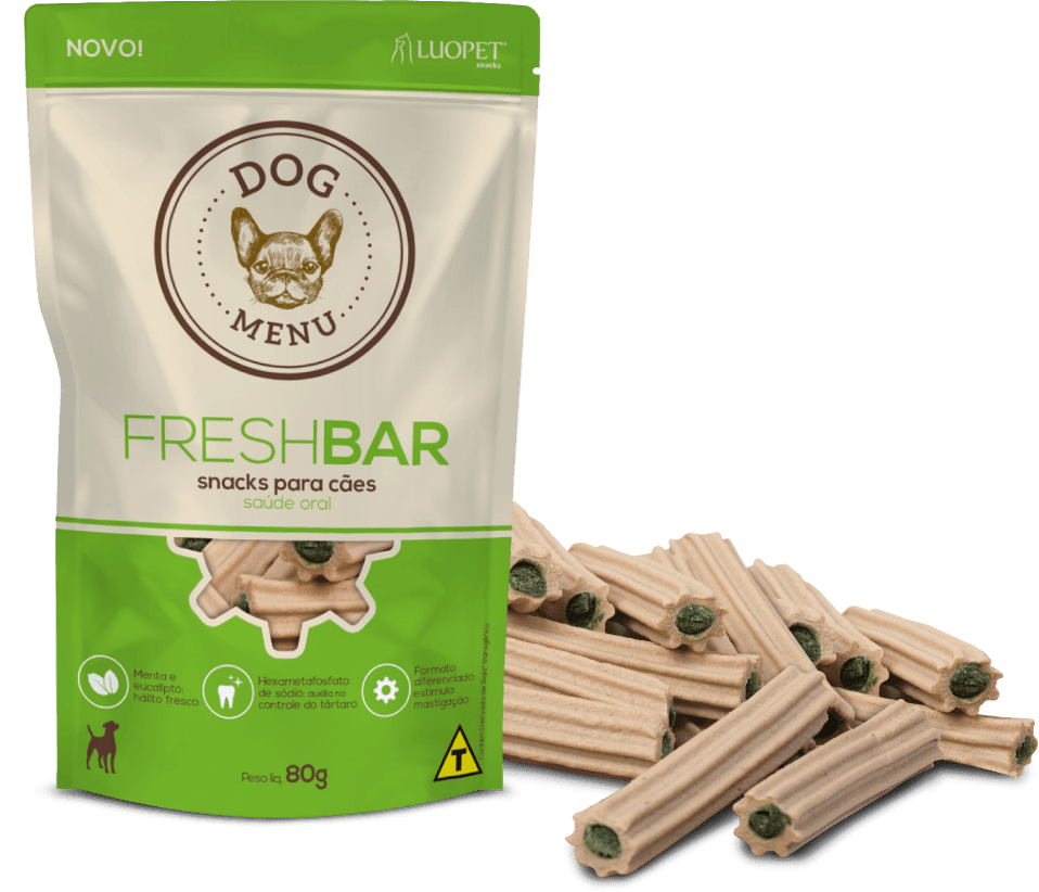 Ficha técnica e caractérísticas do produto Snacks Dog Menu Freshbar 80G - Saúde Oral