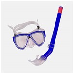 Ficha técnica e caractérísticas do produto Snorkel com Máscara Premium Azul - Belfix 39700