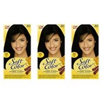 Ficha técnica e caractérísticas do produto Soft Color Coloração Capilar 20 Preto - Kit com 03