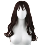 Ficha técnica e caractérísticas do produto Soft real Pear cabelo macio Air Bangs Ms. Cabelo Comprido O Big Wave Cabelo Humano