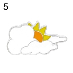 Ficha técnica e caractérísticas do produto Sol Bonito Nuvem Escura Relâmpago Esmalte Broche Pin Saco Colar Lapela Emblema Jóias