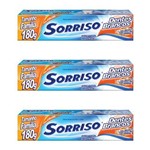 Sorriso Creme Dental Branco C/ Flúor 180g (kit C/03)