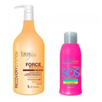 SOS Antiemborrachamento Forever Liss e Shampoo Force Repair 1L