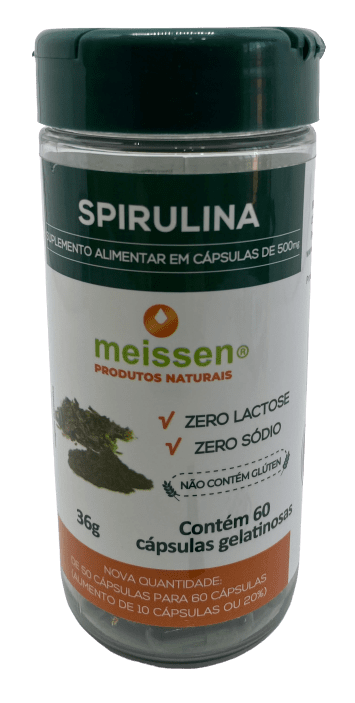 Ficha técnica e caractérísticas do produto Spirulina em Cápsulas 60 Cáps 500Mg Meissen