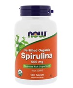 Ficha técnica e caractérísticas do produto Spirulina Orgânica, 500 Mg, 180 Tabletes - Now Foods
