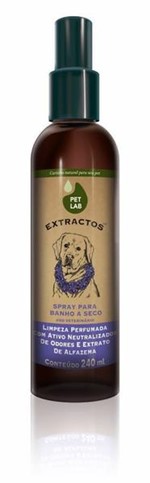 Ficha técnica e caractérísticas do produto Spray Banho a Seco para cães Lavanda 240ml - PetLab
