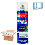 Ficha técnica e caractérísticas do produto Spray Color Efeito Cromado 00692 350ML Lazzuril 3Un