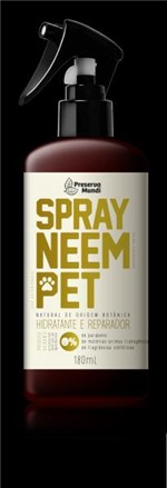 Ficha técnica e caractérísticas do produto Spray Neem Pet 180 Ml - Preserva Mundi