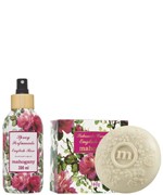 Ficha técnica e caractérísticas do produto Spray Perfumado English Rose 200ml + Sabonete em Barra English Rose Mahogany 160g