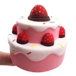 Ficha técnica e caractérísticas do produto Squishies Kawaii Super Strawberry Cake lenta Nascente Creme Perfumado Stress Relief