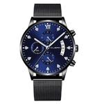 Ficha técnica e caractérísticas do produto Stainless Steel Luxury Men Fashion Military Analog Sport Quartz Wrist Watch