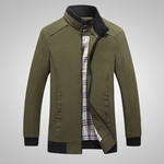 Ficha técnica e caractérísticas do produto Stand Collar Jacket Casual Coats Solid Color Men Sportswear Slim Outwear Spring Autumn