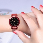 Ficha técnica e caractérísticas do produto Starry Sky Rhinestone Magnetic Band Strap Round Dial Quartz Women Wrist Watch
