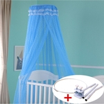 Ficha técnica e caractérísticas do produto Amyove Lovely gift Summer Baby Crib Mosquito Net para Lactentes portátil berço dobrável Canopy Netting Protector com Suporte