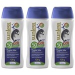Ficha técnica e caractérísticas do produto Sunless Fps50 Kids Free Protetor Solar 120ml - Kit com 03