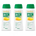 Ficha técnica e caractérísticas do produto Sunless Fps50 Oil Free Protetor Solar 200ml (Kit C/03)
