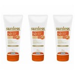 Ficha técnica e caractérísticas do produto Sunless Fps50 Protetor Facial Base Bege 60g - Kit com 03