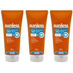 Ficha técnica e caractérísticas do produto Sunless Fps50 Protetor Solar Facial 60g - Kit com 03