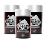 Ficha técnica e caractérísticas do produto Super Billion Hair Disfarce Para Calvície Castanho Claro 25g com 3 unidades