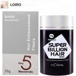 Ficha técnica e caractérísticas do produto Super Billion Hair Fibra Queratina em Pó para Disfarçar a Calvice - Loiro 25g