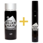 Ficha técnica e caractérísticas do produto Super Billion Hair Castanho Claro 8g + Spray Fixador Billion Hair 120ml