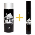 Ficha técnica e caractérísticas do produto Super Billion Hair Castanho Médio 8g + Spray Fixador Billion Hair 120ml