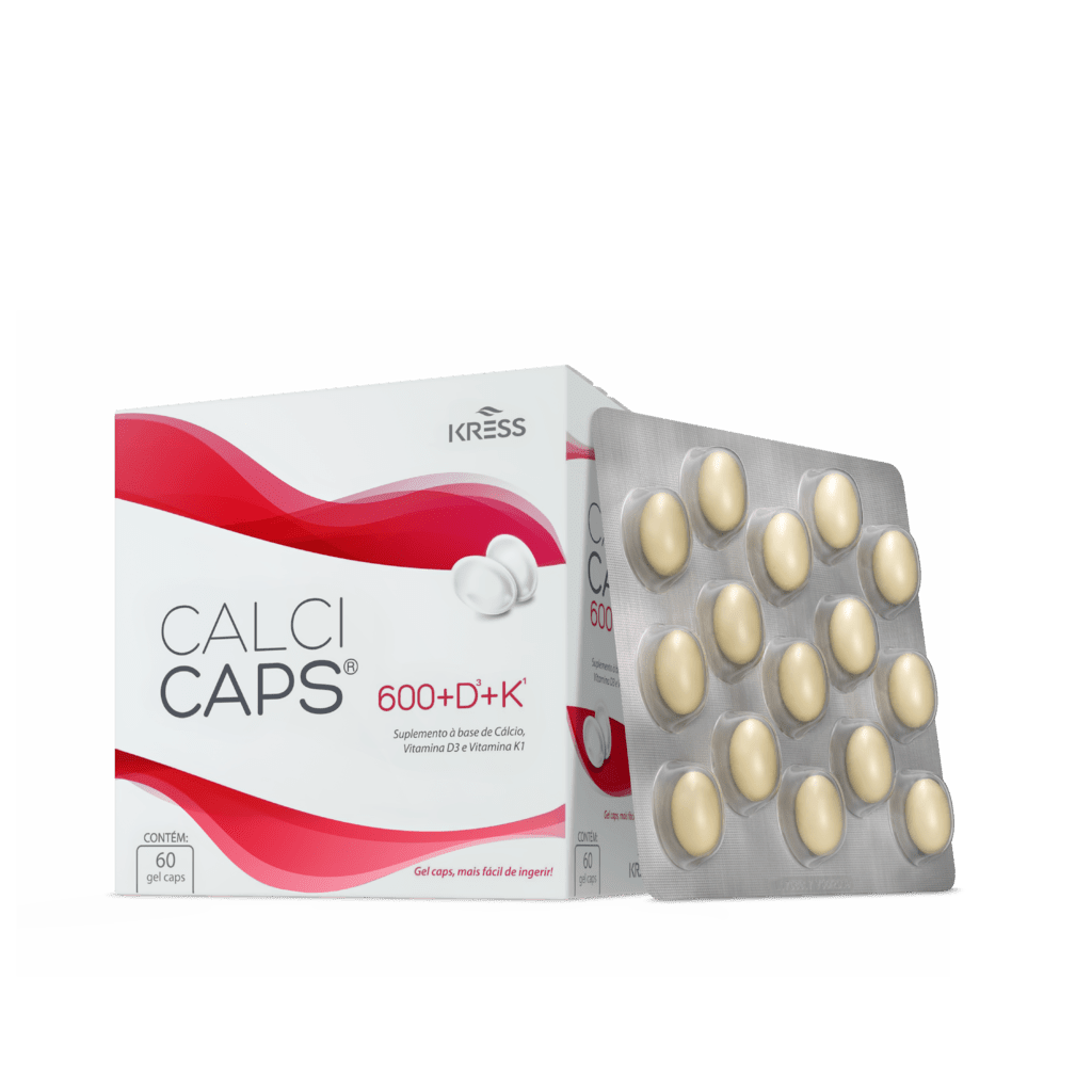 Suplemento de Cálcio e Vitaminas D3 e K1 em Cápsulas - Calcicaps