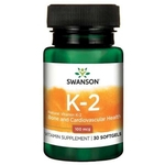Ficha técnica e caractérísticas do produto Suplemento Vitamina K2 100mcg Swanson 30 Softgels