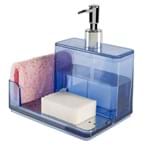 Ficha técnica e caractérísticas do produto Suporte para Detergente e Esponja Plástico Azul Suprema Brinox