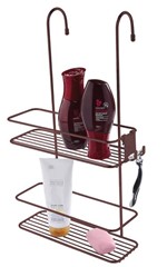 Ficha técnica e caractérísticas do produto Suporte para Shampoo de Box com Gancho Móvel Bronze Future 1168BZ