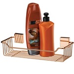 Ficha técnica e caractérísticas do produto Suporte para Shampoo e Condicionador Fixação Parafuso - Rosé Gold - Future