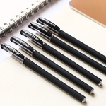 Suprimentos caneta gel 10 PCS 0,5 mm de Empresas Stationery Núcleo Pens Negrito Matte Black Assinatura de papelaria para a escola e Uso Doméstico