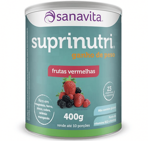 Ficha técnica e caractérísticas do produto Suprinutri Ganho de Peso Sanavita 400g Frutas Vermelhas