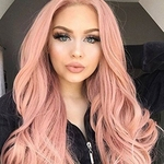 Ficha técnica e caractérísticas do produto Ladies Wave Curly Wigs Woman Long Oblique Bangs Loose Fashion Headwear Top Synthetic Heat Resistant Full Cosplay Beauty Kinky Curly Wigs