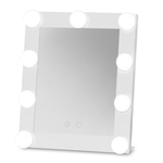 Tabela Modelo Praça LED único espelho de maquiagem portátil com lâmpadas de Importação de vidr