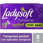 Ficha técnica e caractérísticas do produto Tampones Ladysoft Pocket Regular Flujo Leve Talla Única 8 Unid.