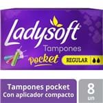 Ficha técnica e caractérísticas do produto Tampones Ladysoft Pocket Súper Flujo Moderado Talla Única 8 Unid.