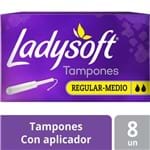 Ficha técnica e caractérísticas do produto Tampones Ladysoft Regular Medio Flujo Leve 8 Unid. Talla Única